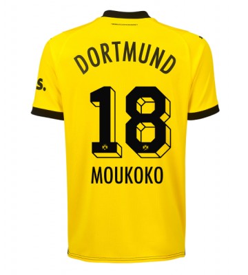 Borussia Dortmund Youssoufa Moukoko #18 Replika Hjemmebanetrøje 2023-24 Kortærmet